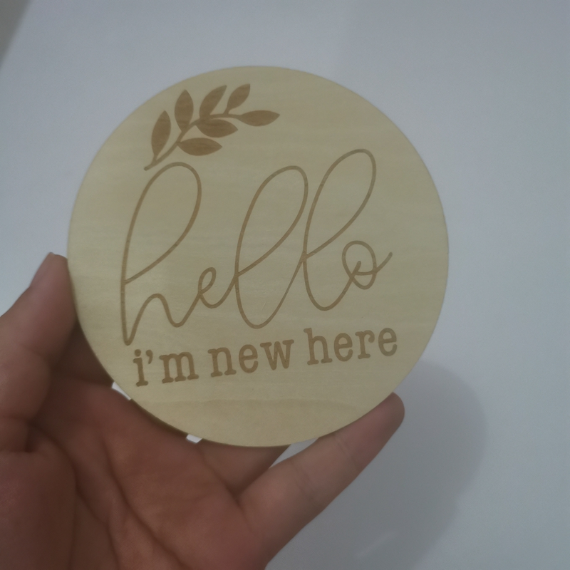20pcs hello i'm new here woode - Milestone Card Set recension och pris