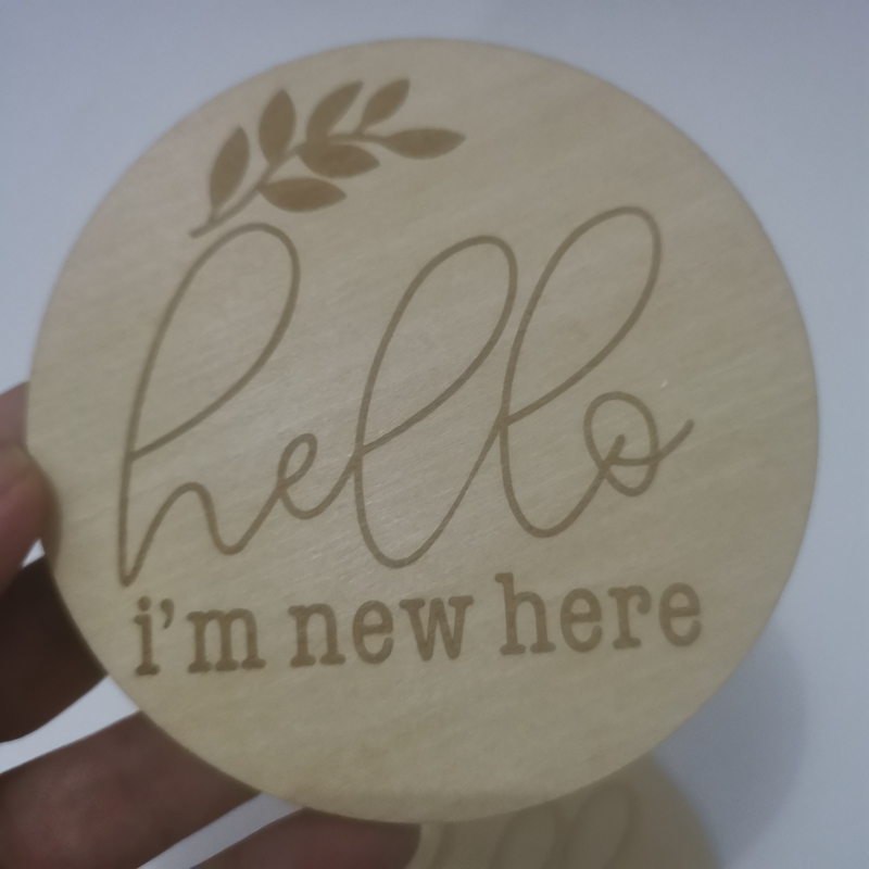 20pcs hello i'm new here woode - Milestone Card Set recension och pris
