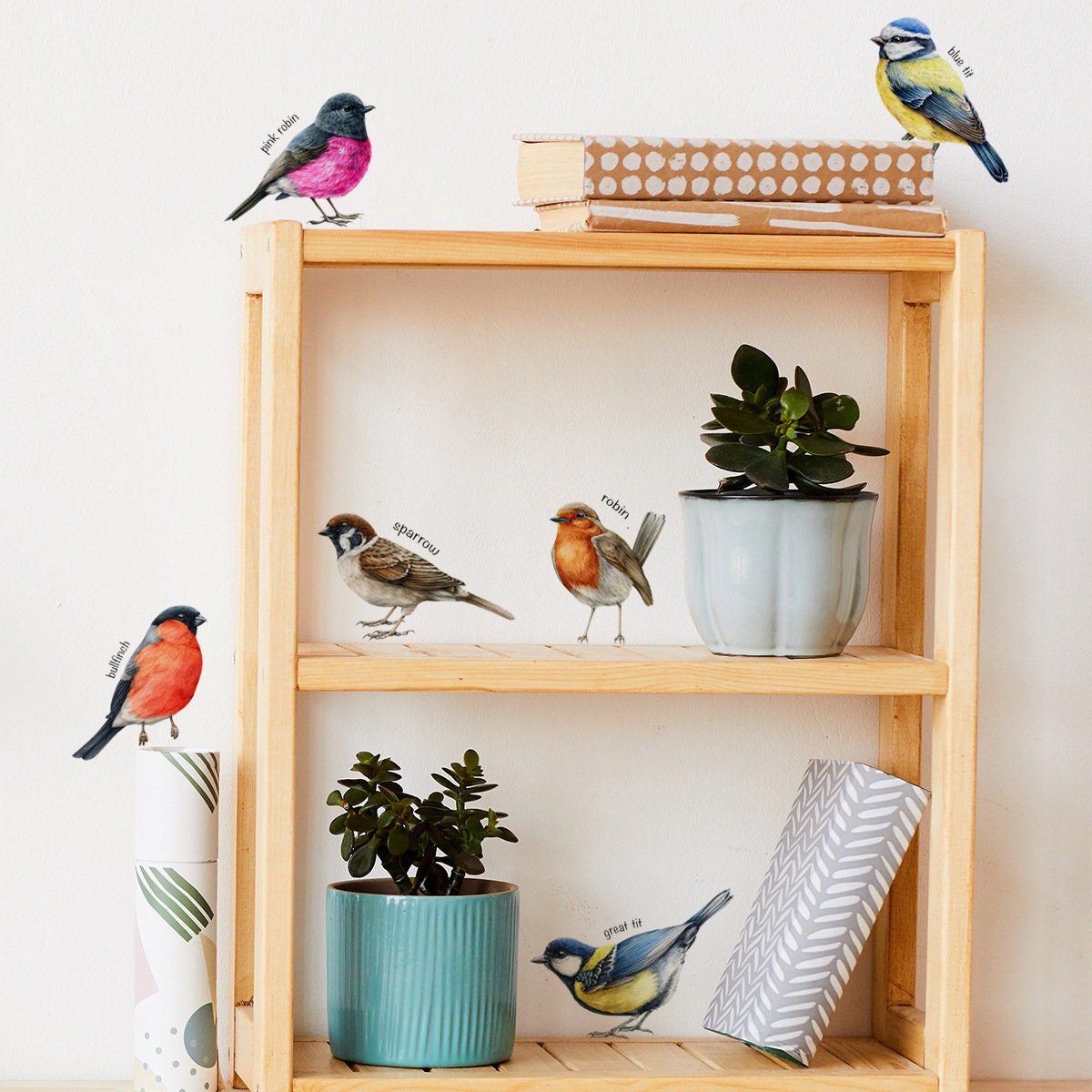 Six Bird Wall Sticker  Set Spa - Baby Nursery Furniture Sets recension och pris