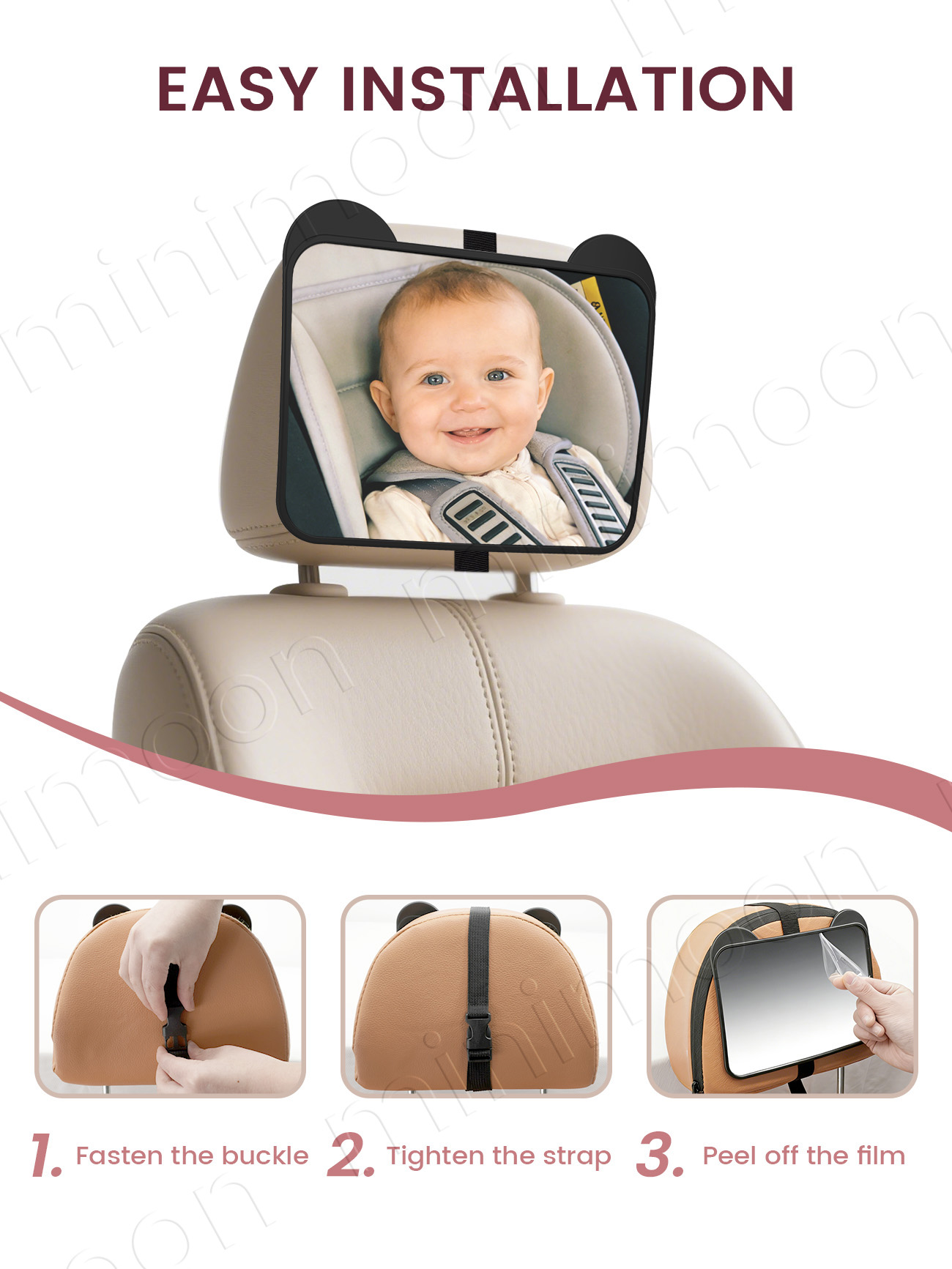 Cute Bear-Ear Car Seat Mirror, - Wearable Baby Monitor recension och pris