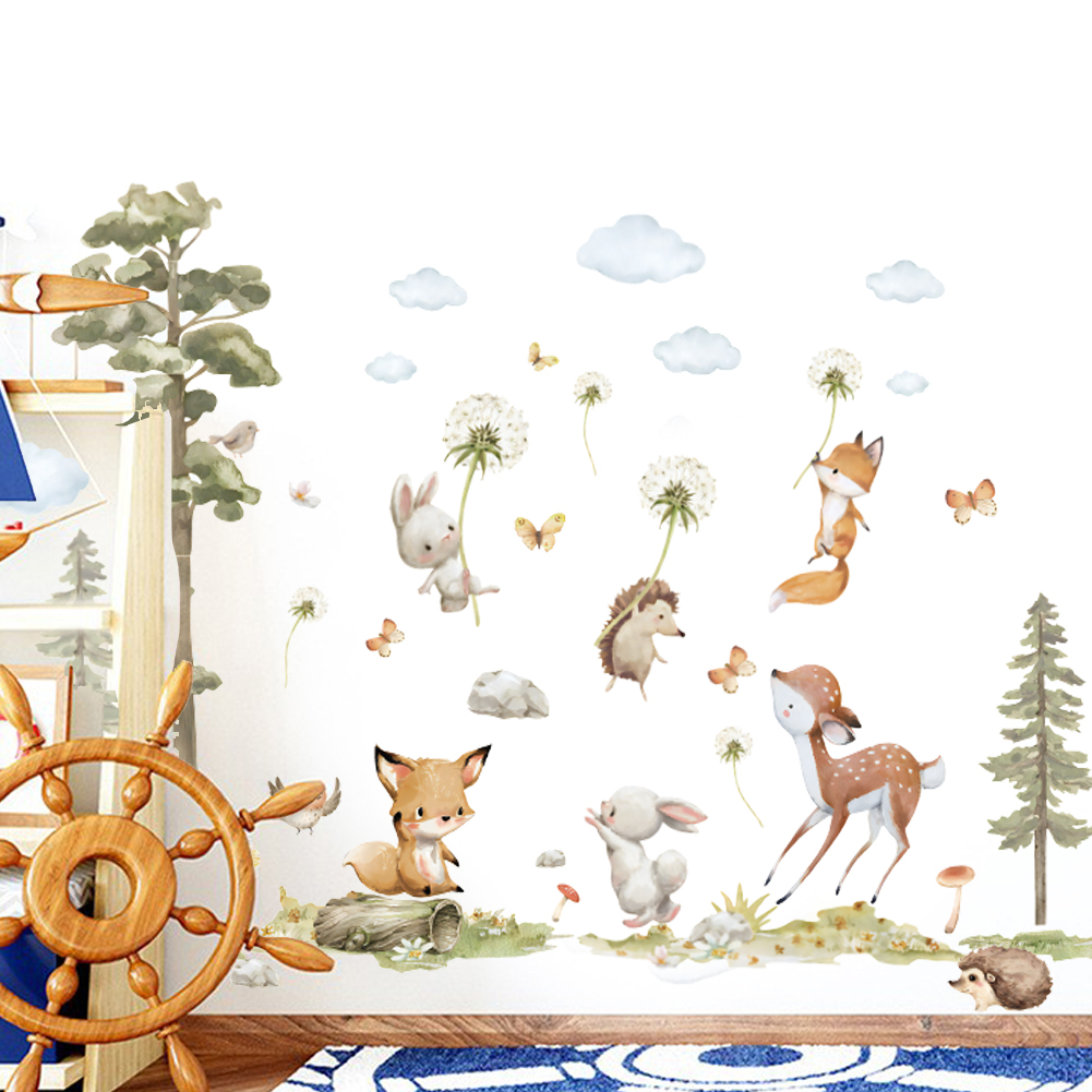 Cute Forest Animals Wall Stick - Baby Nursery Tree recension och pris
