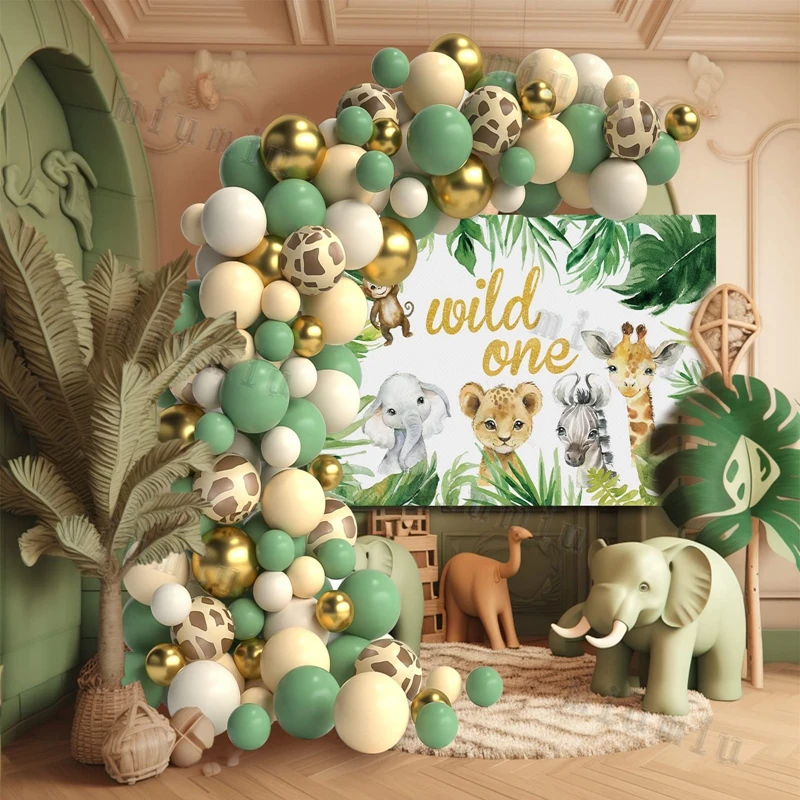 Sage Green Brown Wildlife Them - Baby Nursery Jungle Theme recension och pris
