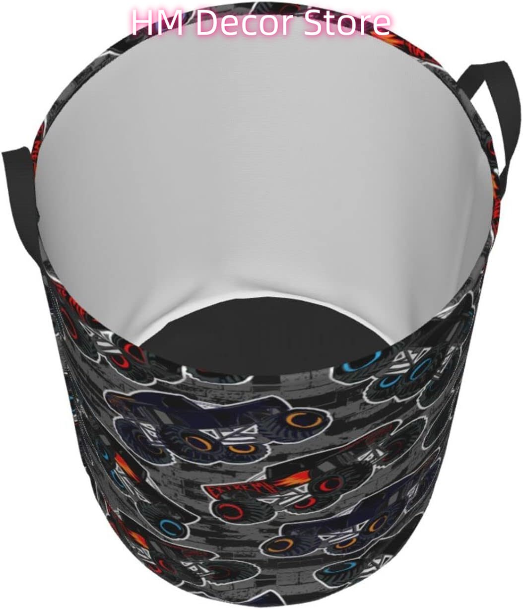 Monster Truck Boys Style Round - Laundry Hamper Nursery recension och pris