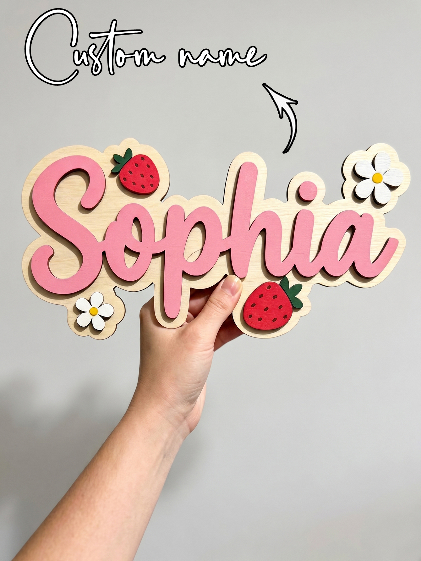 Custom Name Strawberry Daisy W - Baby Nursery Things recension och pris