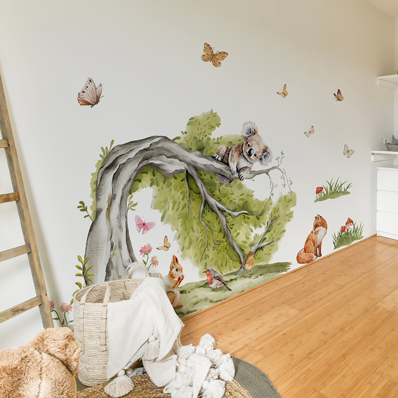 Jungle Large Tree Animals Wall - Baby Nursery Tree recension och pris