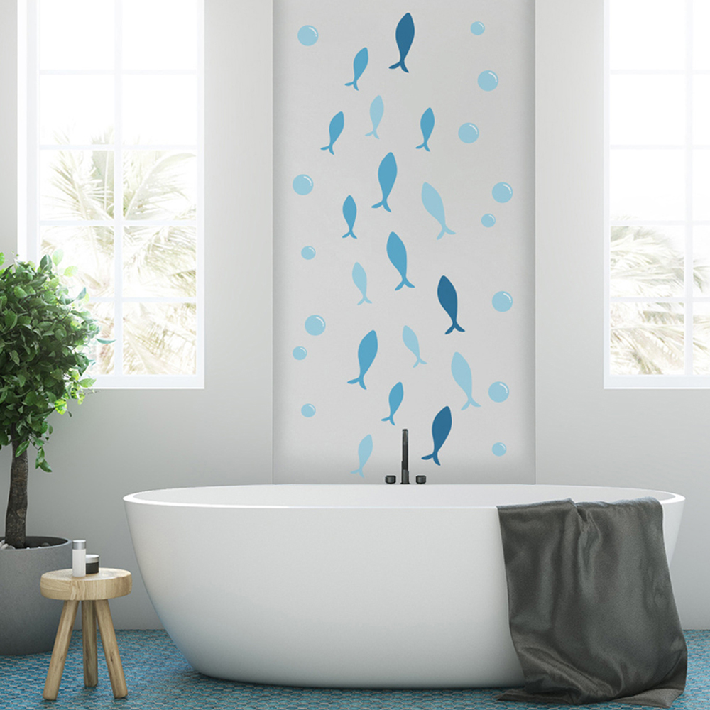 42pcs/set Blue Fish Vinyl Wall - Baby Nursery Furniture Sets recension och pris