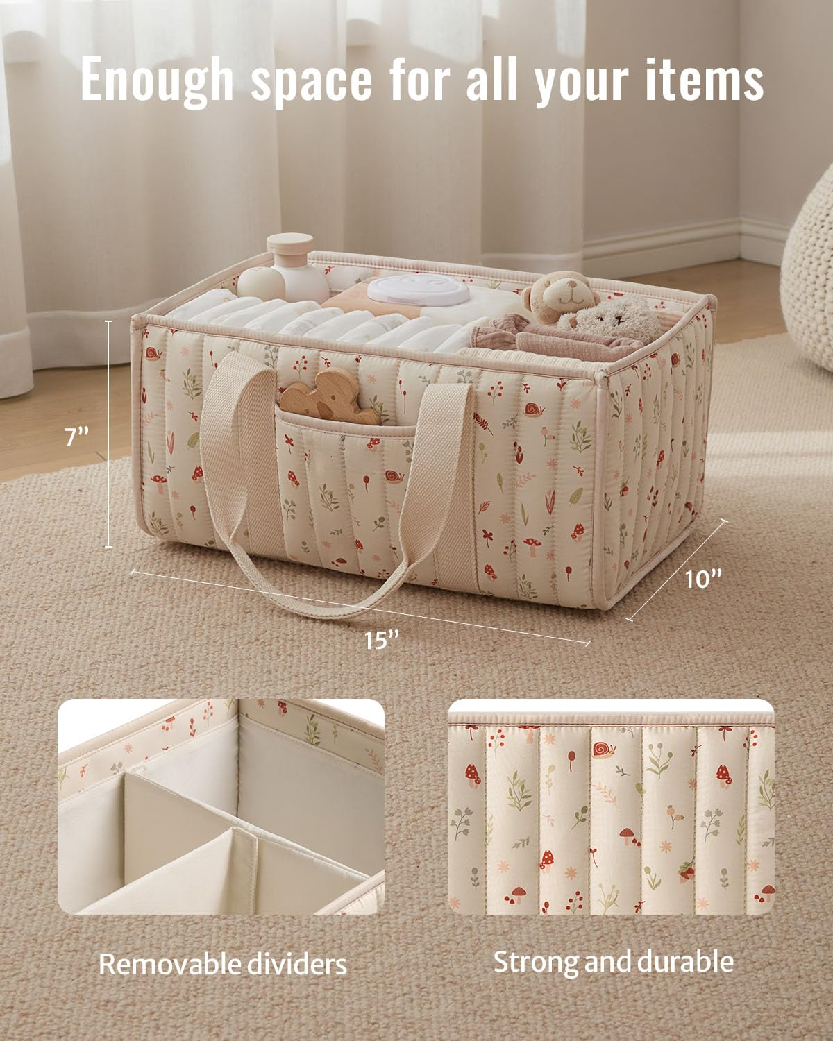Diaper Caddy Organizer, Stylis - Baby Bag Nursery recension och pris