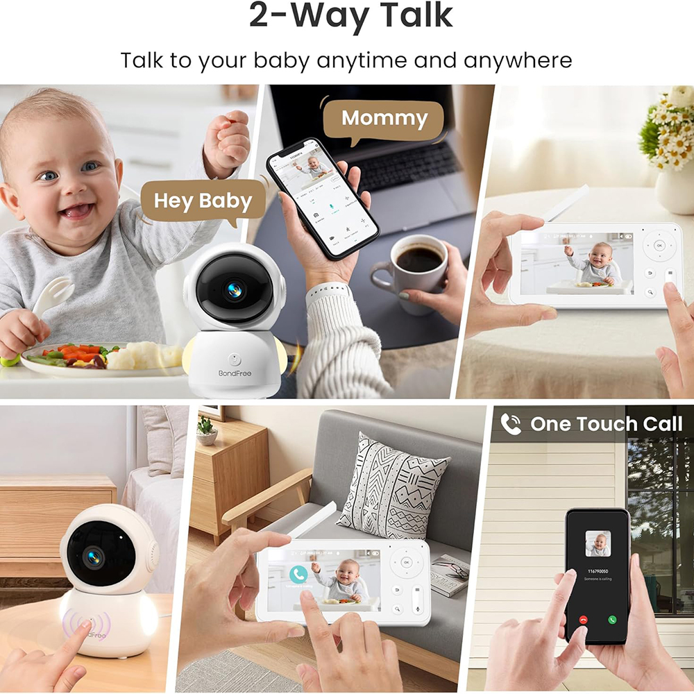 2K Baby Monitor with 2 Cameras - Wearable Baby Monitor recension och pris
