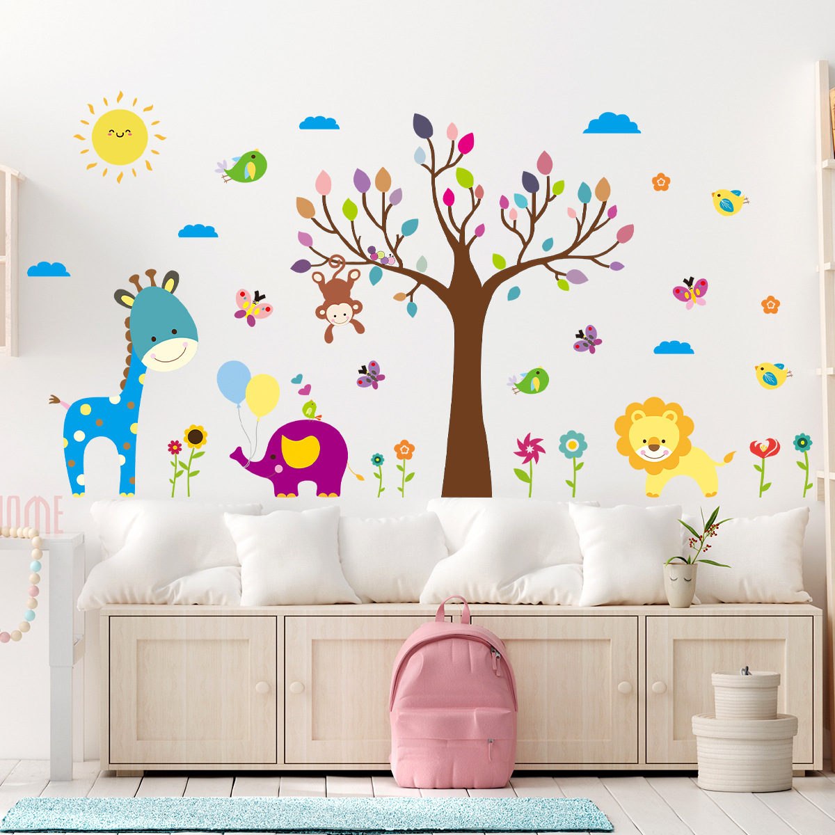 Cartoon Childlike Colorful Gra - Baby Nursery Tree recension och pris