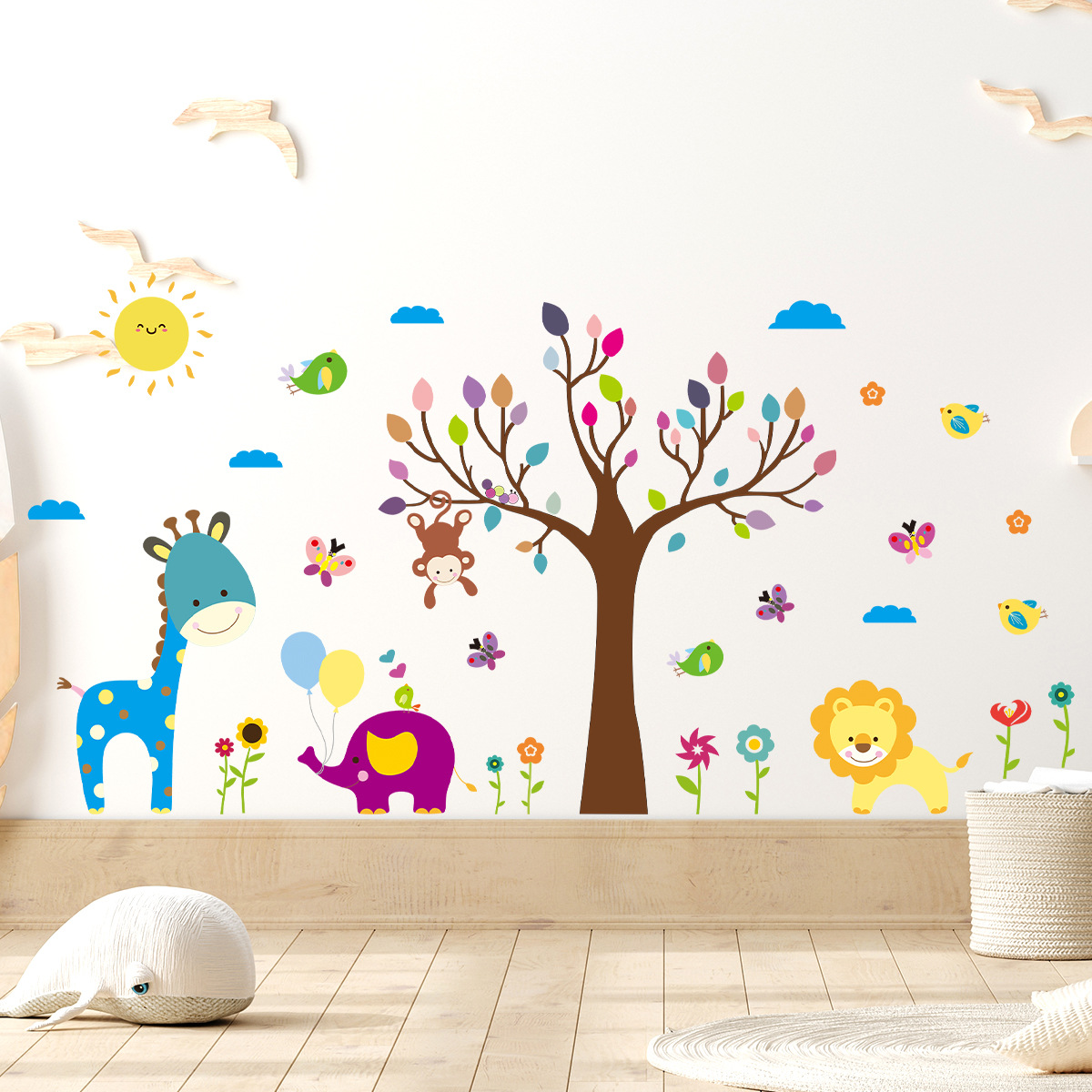 Cartoon Childlike Colorful Gra - Baby Nursery Tree recension och pris
