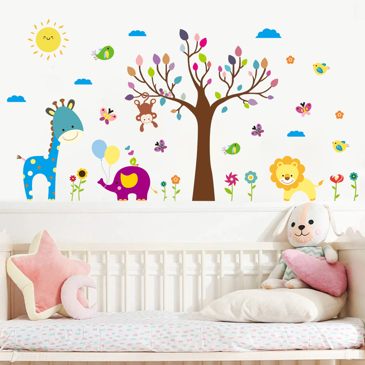 Cartoon Childlike Colorful Gra - Baby Nursery Tree recension och pris