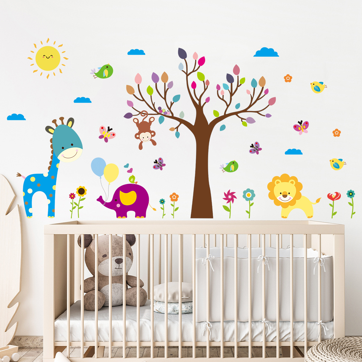 Cartoon Childlike Colorful Gra - Baby Nursery Tree recension och pris