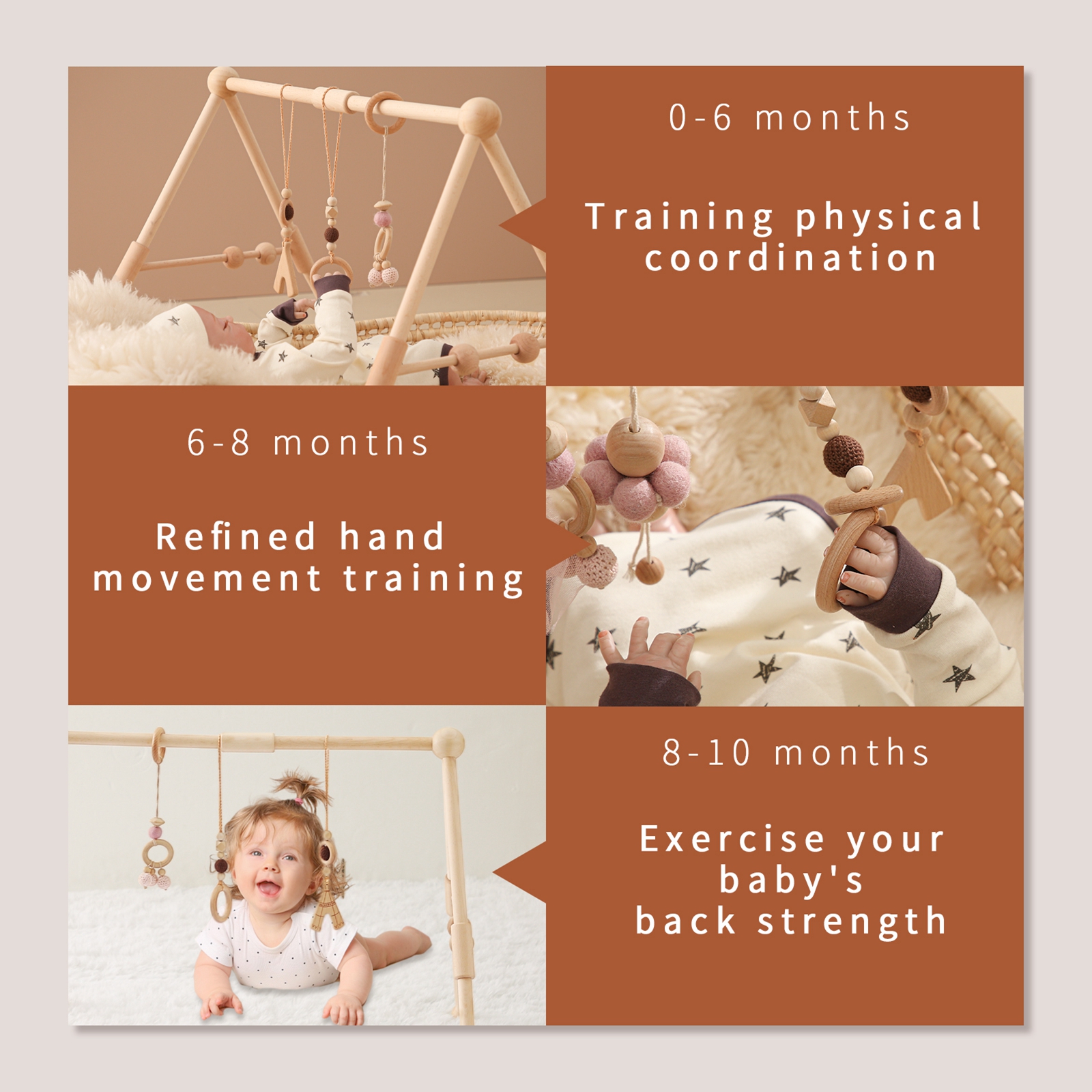 Baby Wooden Toys Play Gym Ordi - Baby Nursery Items recension och pris
