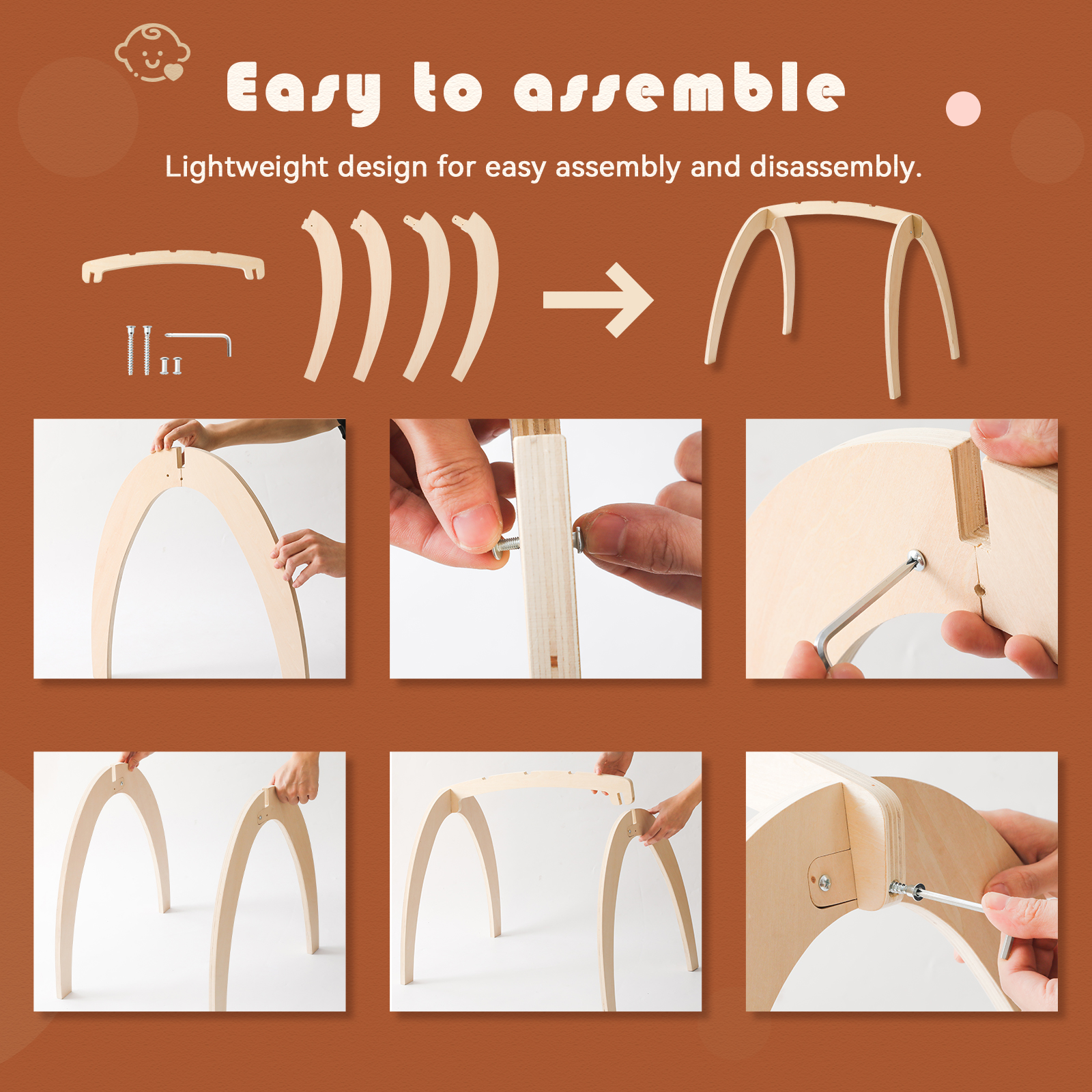 Baby Wooden Toys Play Gym Ordi - Baby Nursery Items recension och pris