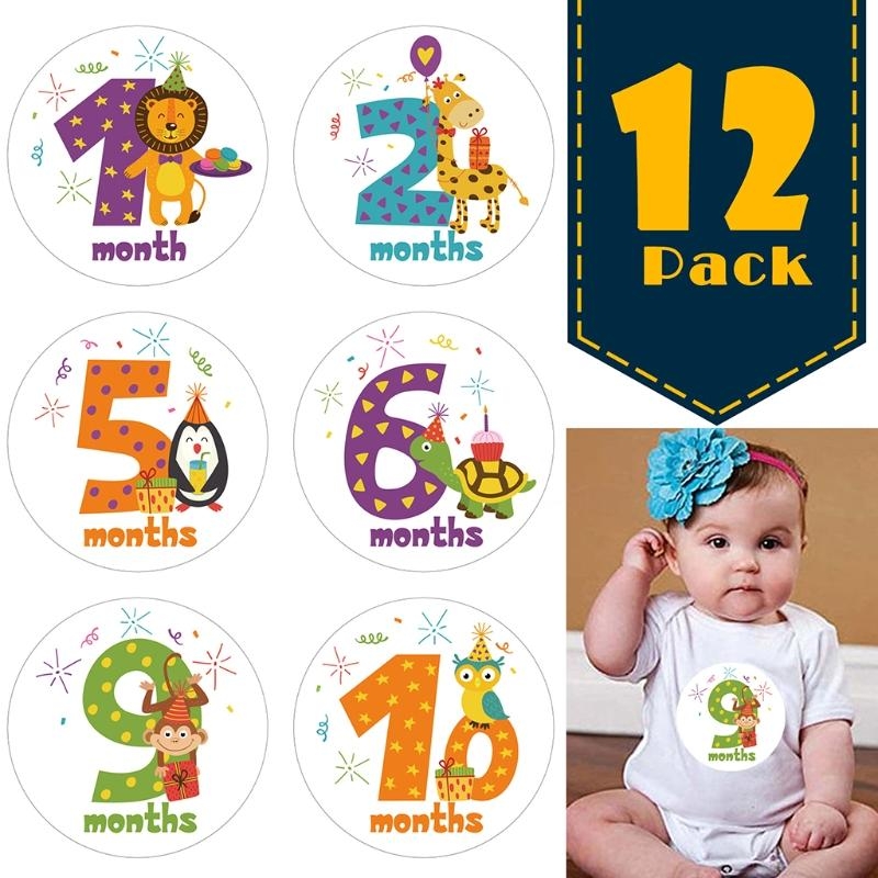 J2HD 12 Pcs/Set Cartoon Animal - Milestone Card Set recension och pris