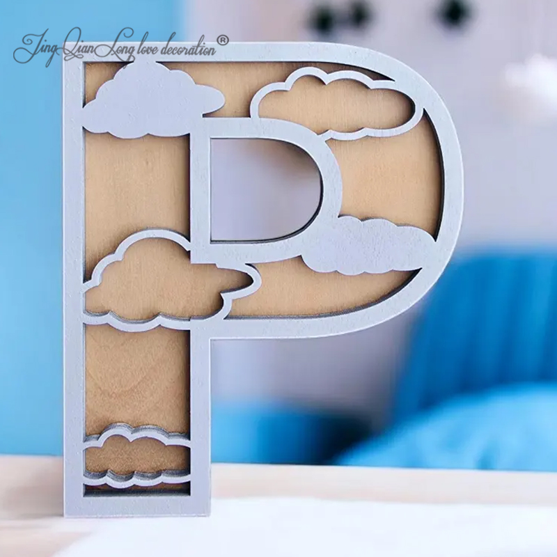 Custom Cloud Block Letters & N - Baby Nursery Hot Air Balloon Theme recension och pris