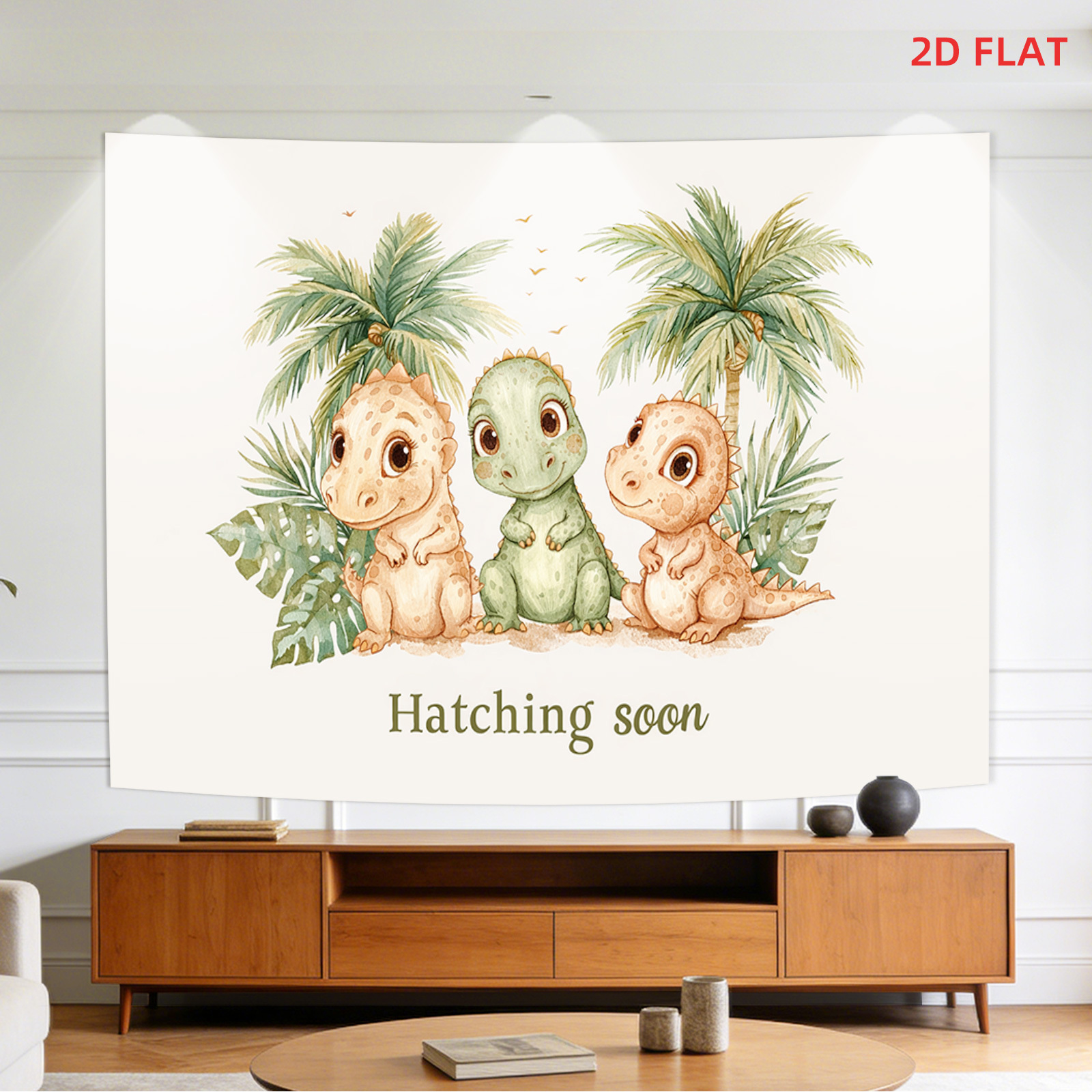 Boho Dinosaur Tapestry Jungle  - Baby Nursery Hanging Decor recension och pris