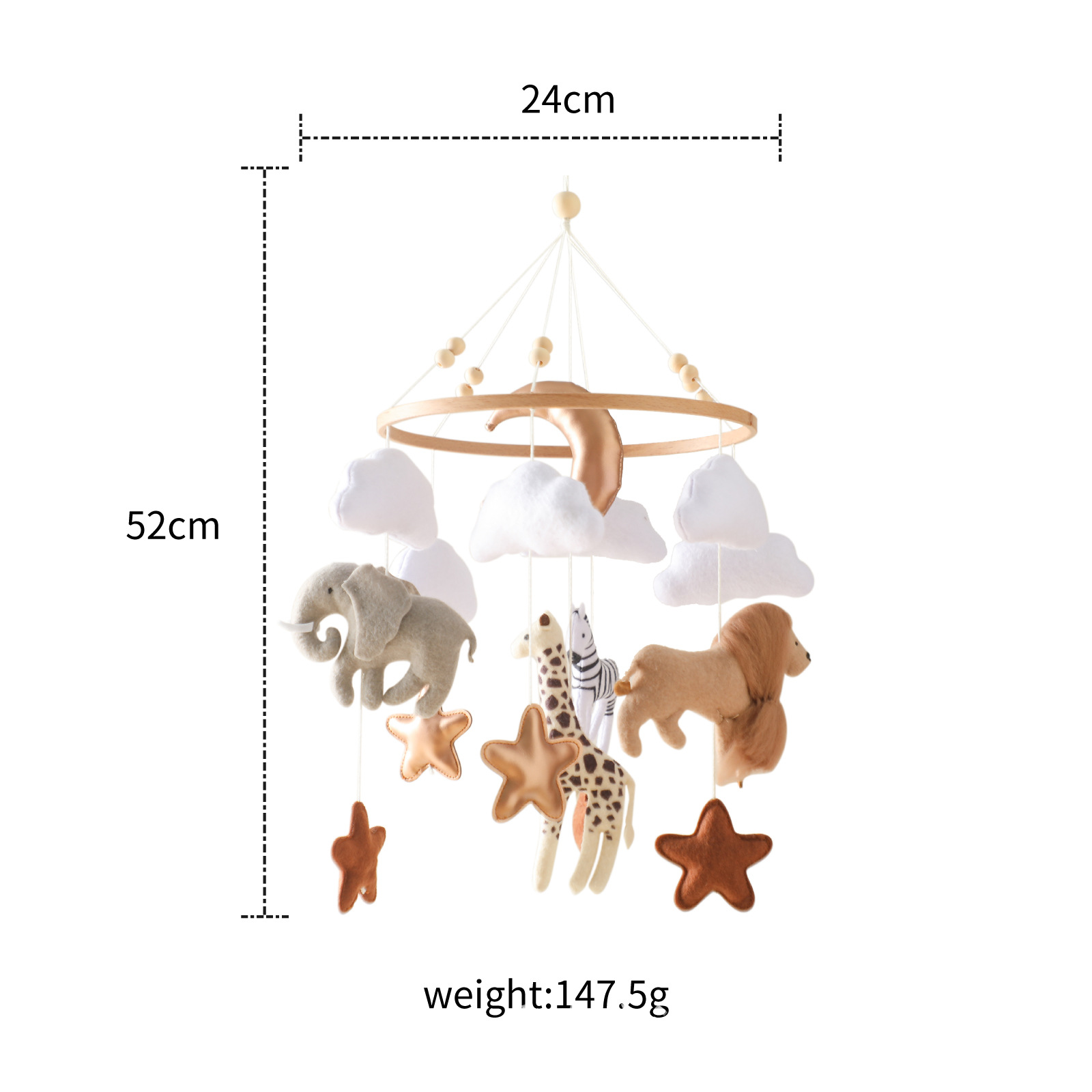 Hot Sale Nordic Handmade Felt  - Baby Nursery Hanging Decor recension och pris