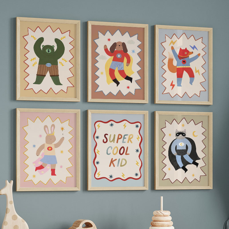 Funny Cartoon Super Cool Kid N - Baby Nursery Items recension och pris