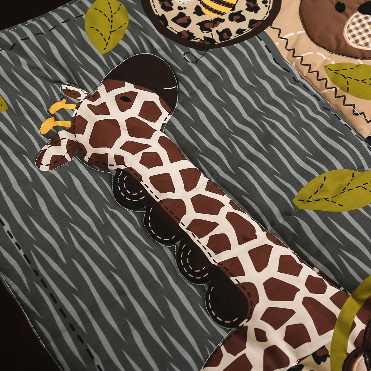 3Pcs Embroidered Newborn Baby  - Baby Nursery Jungle Theme recension och pris